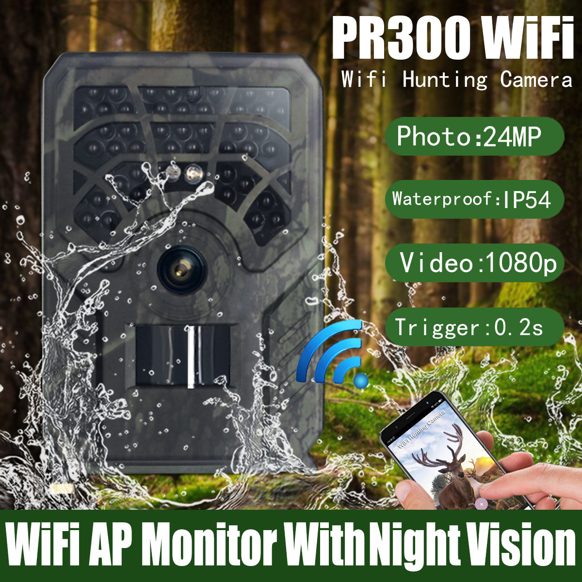 Wild life wifi trail camera that sends pictures to phone